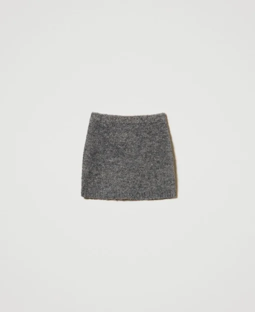 Ministrickrock Aus Recyceltem Bouclégarn