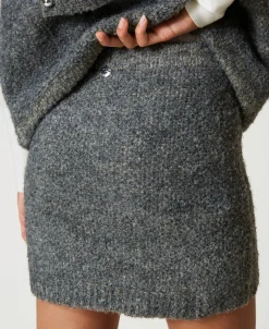 Ministrickrock Aus Recyceltem Bouclégarn
