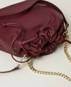 Mittelgroßer Shopper Aus Leder Mit Tunnelzug
