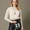 Musselinbluse Mit Spitze Und Stickereien