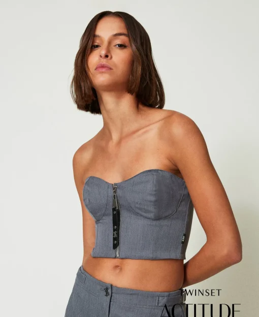 MYFO Bustier Mit Stickerei