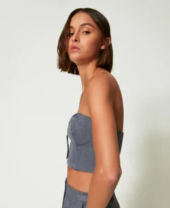 MYFO Bustier Mit Stickerei