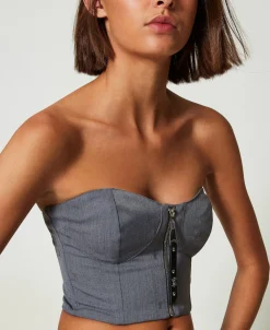 MYFO Bustier Mit Stickerei