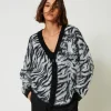 MYFO Cardigan Aus Animal-Jacquard
