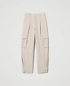 MYFO Cargohose Mit Stickerei