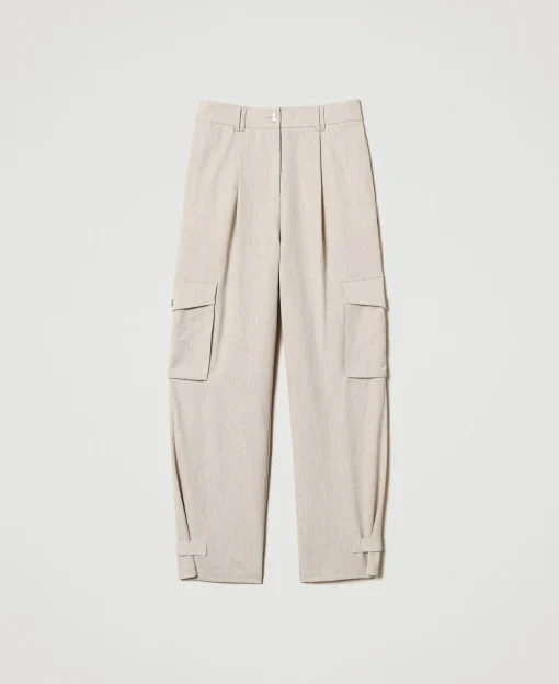 MYFO Cargohose Mit Stickerei