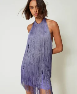 MYFO Minikleid Mit Fransen