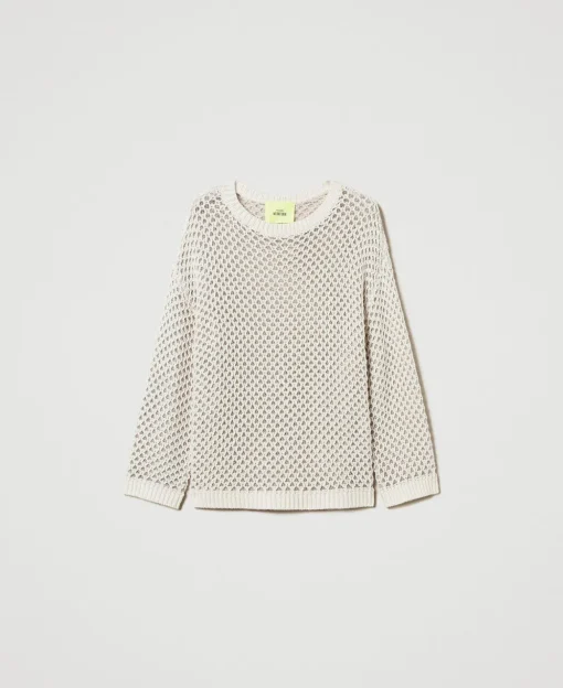 MYFO Oversize-Netzpullover Mit Lurex