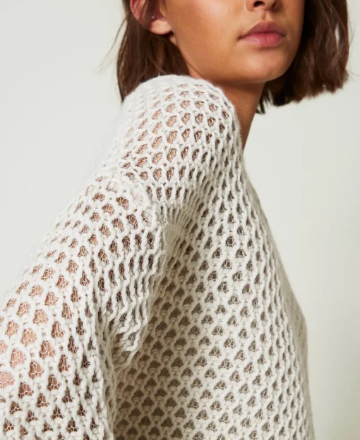 MYFO Oversize-Netzpullover Mit Lurex