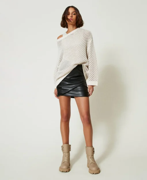 MYFO Oversize-Netzpullover Mit Lurex