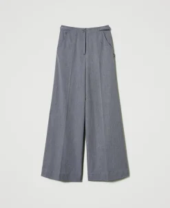 MYFO Palazzohose Mit Stickerei