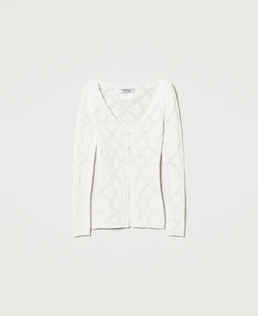 Nahtloser Cardigan Aus Treeblend-Garn