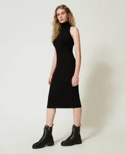 Neckholder-Midikleid Aus Gestrick