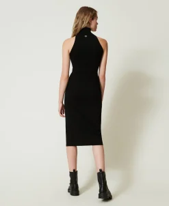 Neckholder-Midikleid Aus Gestrick