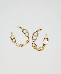 Ohrringe Mit „Oval T“-Kettengliedern Und Strass