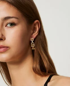 Ohrringe Mit „Oval T“-Kettengliedern Und Strass