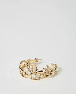 Ohrringe Mit „Oval T“-Kettengliedern Und Strass