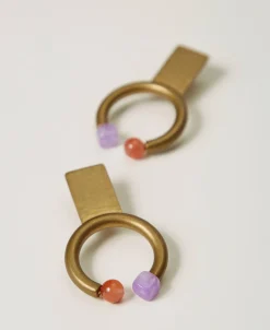 Ohrringe Mit Ring Und Schmucksteinen