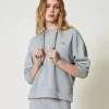 Oversized Sweatshirt Mit „Oval T“-Charm