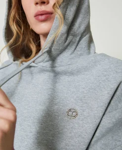 Oversized Sweatshirt Mit „Oval T“-Charm