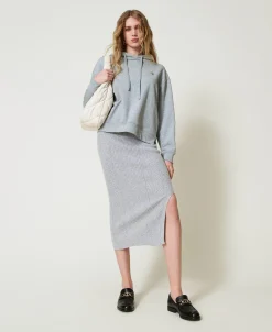 Oversized Sweatshirt Mit „Oval T“-Charm