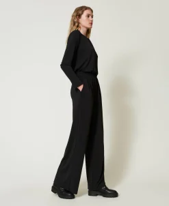 Palazzohose Aus Kreppjersey