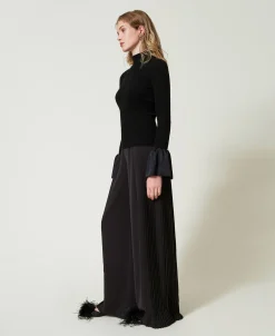 Palazzohose Aus Plissiertem Georgette
