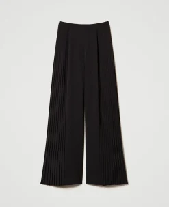 Palazzohose Aus Plissiertem Georgette