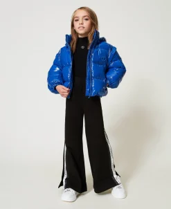 Palazzohose Aus Sweatstoff Mit Logos