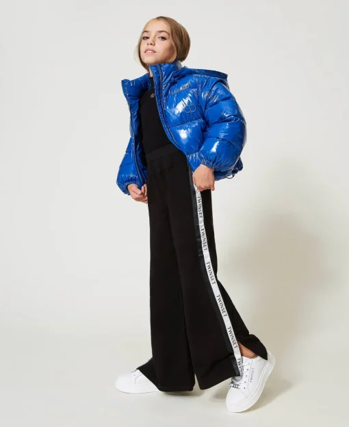 Palazzohose Aus Sweatstoff Mit Logos