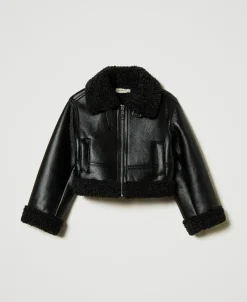 Pilotenjacke Mit Pelzimitat