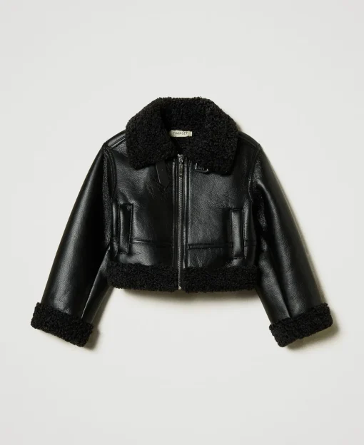 Pilotenjacke Mit Pelzimitat