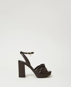 Plateausandalette Mit Knoten
