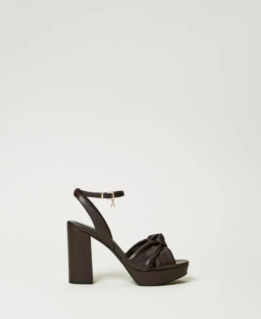 Plateausandalette Mit Knoten