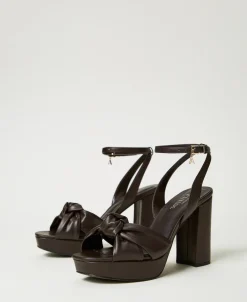 Plateausandalette Mit Knoten