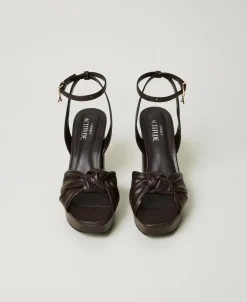 Plateausandalette Mit Knoten