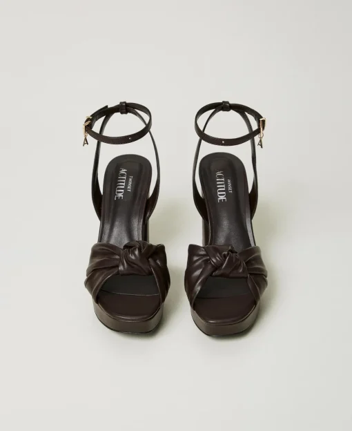 Plateausandalette Mit Knoten