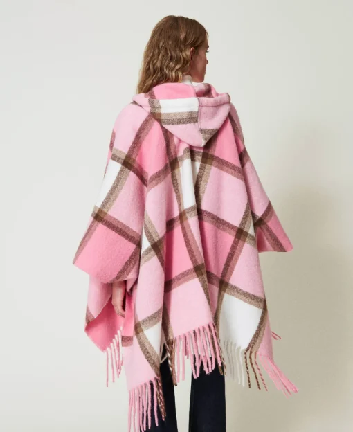 Poncho Aus Tuch Mit Fransen