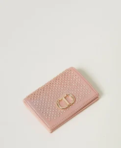 Portemonnaie Aus Satin Mit Strass Und Oval T