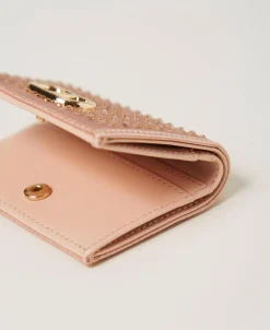 Portemonnaie Aus Satin Mit Strass Und Oval T
