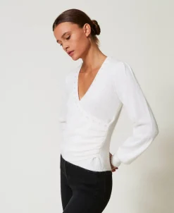 Pullover Aus Angoramischung Mit Perlen