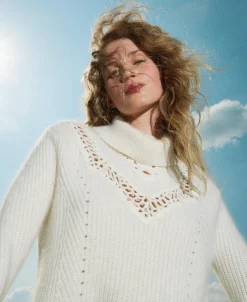 Pullover Aus Angoramischung Mit Stickereien