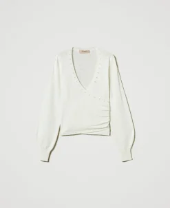 Pullover Aus Angoramischung Mit Perlen