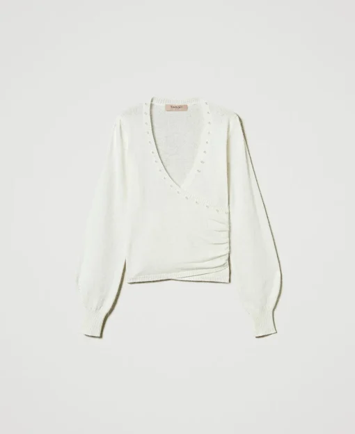 Pullover Aus Angoramischung Mit Perlen