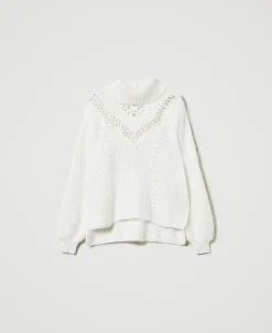 Pullover Aus Angoramischung Mit Stickereien