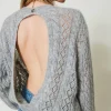 Pullover Aus Mohairmischung Mit Zöpfen Und Cut-out