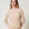 Pullover Aus Mohairmischung Mit Mustermix