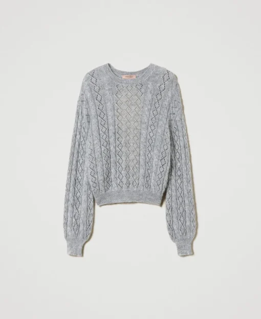 Pullover Aus Mohairmischung Mit Zöpfen Und Cut-out
