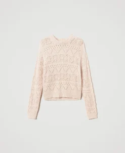Pullover Aus Mohairmischung Mit Mustermix