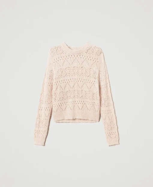 Pullover Aus Mohairmischung Mit Mustermix